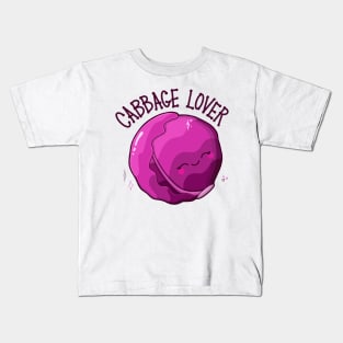 “Cabbage Lover” Cute Purple Cabbage Kids T-Shirt